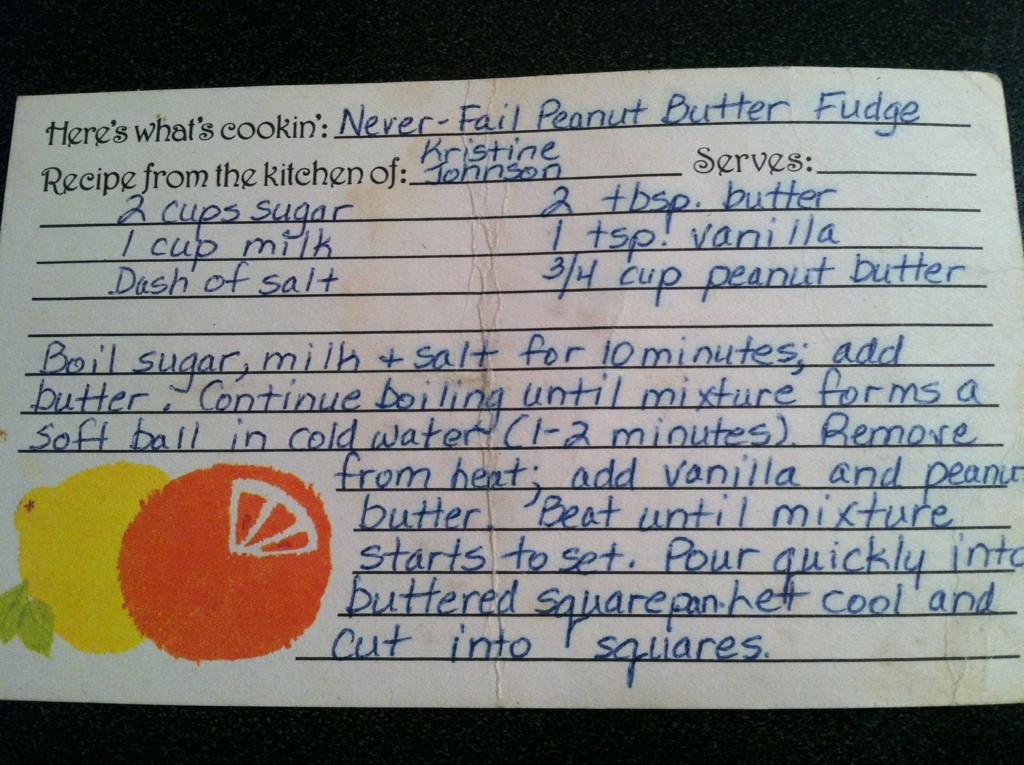 recipes, never-fail peanut butter fudge